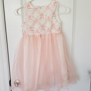 Pink and white dress